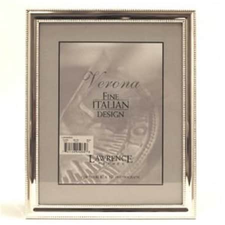 Lawrence Frames 4x6 Metal Picture Frame Silver-Plate with Delicate Beading 510746